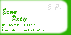 erno paly business card