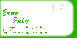 erno paly business card